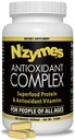 Nzymes® Antioksidanttikompleksi ihmisille. Tehokas antioksidantti täydentää, C-vitamiini, E-vitamiini, A-vitamiini, Seleeni, Live Sprouted Enzymes. 180 Count - Made in USA