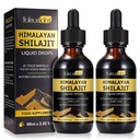 Shilajit Pure Himalayan Organic Resin Drop, Pure Himalayan Shilajit Resin Liquid Gold Supplement, Shilajit Organic Drop Rich in 85+ Trace Minerals, Shilajit for Men & Women (2.02 Fl Oz (paketti 2)