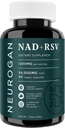 Neurogan NAD+ Resveratrol kapselit 1:1 suhde - 1200 mg per Serving, 90 Ct - Cellulaarinen terveys ja terve ikääntyminen lisäravinteet, energia ja immuuni tuki - Nikotine Adenine Dinucleotidi NAD+ LIITE