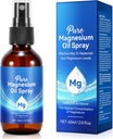 Geneerinen magnesiumöljysumute, puhdas magnesiumöljysumute jaloille, ravitseva iho ja edistää unta, paikallinen magnesiumöljy 2 Fl.Oz