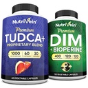 Nutrivein Premium TUDCA ja DIM täydentää Bundle: High-Absorption TUDCA täydentää ja DIM detox, Balance, ja Well-Being