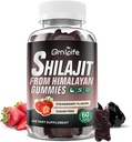 Shilajit Gummies for Men & Women, 1000MG Shilajit täydentää 85+ Trace Minerals & Fulvic Acid for Energy, Immuniteetti, sokeriton, mansikka-60 kreivi