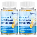 Liposomaalinen Nattokinaasi 12 000 FU Serrapeptaasi 360 000 SPU Enzyme täydennysosa - Rikastettu Synergististen Entsyymien ja ravintoaineiden sekoituksen ja inulinin kanssa Circulatory, Gut, Digestion 60 kapselia (2 pullo)