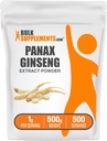 BulkSupplements.com Ginseng juuriuutejauhe - Panax Ginseng Supplement, kasviperäisiä lisäravinteita - Vegan & Gluteenittomia, 1 g per tarjoilu, 500g (1,1 lbs) (Pakkaus 1)