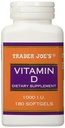 Trader Joen D-3 1000iu-vitamiini, 180softgelia