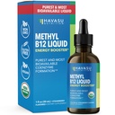 USDA Organic B12-vitamiinin nestetippa - Metyylikobalamiini tehostetun energian ja hermoston tukeen - 30 tarjoilua - Erittäin biosaatavana imeytymiseen - Ei-GMO, Vegan, Mansikkamaku, 1 Fl Oz