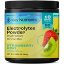 Avainaineet Multivitamiini Elektrolyyttejä Powder No Sugar - Juicy Mansikka Kiivit Elektrolyytti Powder - Endurance & Energy Supplement - Hydration Powder - Ei kaloreita - 90 Tarjoukset - Made in USA