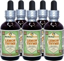 Sitruunatimjami (Thymus x Citrijodorus) Glyseriitti, luomukuivattu yrttialkoholiton nesteuute (Brandin nimi: HerbalTerra, ylpeästi valmistettu USA) 5x2 fl.oz (5x60 ml)