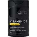 Urheilu Tutkimus D3-vitamiini D3 5000 IU Cococonut MCT Oil - High Potency D-vitamiini Supplement for Immune & Bone Support - Ei-GMO Varmennettu, Gluteeniton & soijaton 125 mcg, 30 Liquid Softgels
