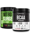 Jacked Factory Nitrosurge Pre-Workout Cherry Limeade & BCAA hedelmäpunch lihasten rakentamiseen ja Recovery