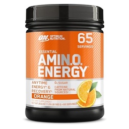 Optimum Nutrition Amino Energy - Pre workout with Green Tea, BCAA, aminohapot, Keto Friendly, Green Coffee Extract, Energy Powder - Orange Cooler, 65 Palvelimet (Pakkaus May Vary)