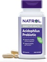 Natrol Acidophilus Probiootti 100 mg, ravintolisä terveen suolen toimintaa varten, Ruoansulatuselimistön kapselit aikuisille, 100 kapselia, 33 päivään asti