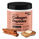 Täydellinen Keto Collagen Peptides Protein Powder with MCT Oil, Hydrolysed Collagen, tyyppi I & III Supplement, Gluteeniton Grass Fed, Low Carb, Keto Coffee Creamer, Collagen for Women & Men, Kanelileipä