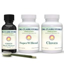 Tohtori Clark Store Intestine Support & Cleanse Kit - alkuperäinen vihreä Tincture Black Walnut Hulls, Wormwood, ja Cloves-Autot Säilytä Optimum Intestinal Function