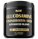 Glukosamiini Chondroitin MSM with Immune & Joint Support Supplement 2000mg - Turmeeric Curcumin Root, Boswellia, Elderberry, Echinacea & More - 120 kapselia - Luun terveys, joustavuus ja vahvuus tuki