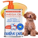 Native Pet Omega 3 Fish Oil for Dogs & Cats - Edistää terve iho, kiiltävä takki, & Vahvat jointit - valmistettu Wild Alaskan Salmon Oil for Dogs Maukas, nopea absorbing Omega 3 6 9 Liquid täydennysosa- 8oz