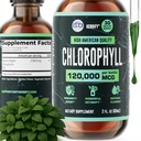 HERBIFY Klorofylli Drops - Liquid klorofylli for Energy Boost & Immunosystem Support - Made in USA - klorofyllinesteen drops for Body Detox, Internal Deodorant & Enhance Skin - 2 Oz