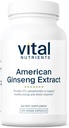 Elintoiminnot - American Ginseng - Energy Support - Henkinen ja fyysinen kestävyys - 100 kasvissyöjä kapselia per pullo - 250 mg