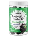 Swanson Probiootti + Prebiootti Gummies - Ruoansulatuskanavan tuki täydentää edistää Ruoansulatuskanavan toiminta & Bowel Säännöllisyys - Auttaa tukemaan immuuniterveyden - (BlackBerry, 60 Gummies)