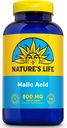 Nature's Life Malic Acid Supplement 800 mg - Terve lihasten toiminta ja solujen energiatuki - Ruokavaliohedelmähappo - 60 päivän rahat takaisin takuu, Lab vahvistettu - 250 tarjoilua, 250 kapselia