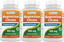 Best Naturals Magnesiumsitraatti (Citrato de Magnesio) 400 mg 250 tablettia (400 mg elementaali magnesiumia 2 tablettia) (3)