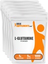 BulkSupplements.com L-glutamiinijauhe - Glutamiinilisä, Recovery & Gut Health - Makuton & Gluteeniton, 5g (5000 mg) per tarjoilu, 1kg (pakkaus 5) (11 lbs)