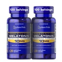 Puritanin Pride Premium Super Strength Melatoniini 10mg unilääke, ruokavalio täydentää äänen, levoton, & Pidempi uni tuki, 4 kuukauden tarjonta, 120 nopea julkaisu kapselit, 2 pakkaus (pakkaus toukokuussa vary)