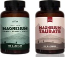 Natural Rhythm Day & Night Bundle - Triple Rauhoitu Magnesium 150 mg, 120 kapselia + Magnesium Taurate 750 mg (150 mg elementaarista magnesiumia) 120 kapselia