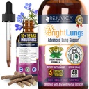 Kirkkaat keuhkot - Lung Detox-tuki täydentää auttaa ylläpitämään yleistä keuhkojen ja hengitysteiden terveyttä - Grindelia, Lobelia, Licorice, Wild Cherry & More!