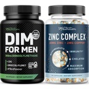 Testosteroni Sinkki Complex & 300 mg DIM Supplement for Men for Estrogeeni Aineenvaihdunta ja Testosteroni Tuki ... Mikrobeadlet Sinkki Supplement (60 Servings) kanssa DIM Complex miesten (60 Servings)