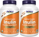 NYT lisäravinteet, inulin Prebioottinen puhdas jauhe, Certified Organic, ei-GMO-projekti Varmennettu, suolistotuki*, 8-Ounce (Pakkaus 2)