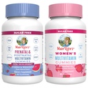 MaryRuth Organics Prenatal postnatal Multivitaminic Gummies (Strawberry) & naisten USDA Organic Vitamiinit imetys, kauneus, & Immuniteetti Vegaani, ei liivate