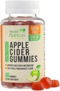 Apple Siideri Viinietikka Gummies 1000mg - Max Strength Sokerittomia ACV Gummy Vitamiinit, tukee aineenvaihduntaa ja energiaa, Keto ystävällinen, B12-vitamiini, Liivate, Gluteeniton, Vegaani & ei-GMO - 60 Gamma