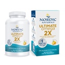 Nordic Naturals Ultimate Omega 2X, Lemon Flavor - 180 Soft Gels - 2150 mg Omega-3 - High-Potency Fish Oil EPA & DHA - edistää aivojen ja sydämen terveyttä - ei-GMO - 90 Tarjoilut