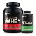 Optimum Nutrition 100% Gold Standard Whey Protein Powder: Double Rich Chocolate (5 punta) kanssa Micronized Creatiini Monohydraatti Powder, makuamaton (120 tarjoilua) - Bundle Pack
