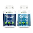 Magnesium Taurate 400 mg + magnesium Glycinate 400 mg - korkea imeytyminen & voimakkaasti biologisesti saatavilla - Vegan Bundle - 270 + 270 tablettia