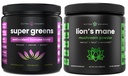 NutraChamps Super Greens Antioksidantti ja leijonan Mane Powder. Ruoansulatus-, immuniteetti- ja adaptogeenituki