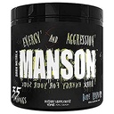 DARK METAL Inc. Manson High Stim Pre Treenout Powder, Energy Focus Strength, Ladattu Beta Alanine L-Carnitine Comfeine Infinergy, 35 Srvgs, Blue Raspberry