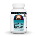 Source Naturals Essential Enzymes 500mg Bio- Alligned Multiple Supplement Herbal Defense for Digestion, Gas & Ummetus Relief - Vahva immuunijärjestelmän tuki* - 120 kapselia