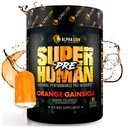 AAKKOSELLINEN LION Superhuman Pre Treenout Powder, Beta Alanine, L-Taurine & Tri-Source Kofeiini kestävä energia & Focus, typpioksidi & Sitrulli Pumpulle (21 tarjoilua, oranssi ginsicle)