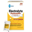 Globe Electrolyte Replacement Tablets for Rapid Hydration & Exercise Recovery (500 tablettia, 250 pakettia 2 urheilijoille, vaellus ja urheilu, matkapakkaukset avainravinteet optimaalista kestävyyttä varten