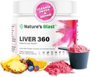 Maksa 360 - Maksan puhdistus Detox & Repair Powder with Milk Thistle, Turmeric & Artisoke Extract Fruit Punch Flavor 30 Tarjoilut