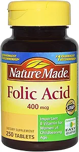 Nature Made Folic Acid 400 mcg (665 mcg DFE) tabletter, 250 greve (3)