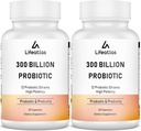 300 miljardia PMY Probiootit - Probiootit naisille ja miehille, 12 Probioottikannat Plus Prebiootti, Max Potent kokonaisdigestiivinen ja Gut Health, Immunosupport, Skill Stable - 120 kapselia