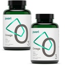 Puori Omega 3 Fish Oil Supplement - Ultra Pure & Burpless Wild Caught Fish Oil 2000mg Omega 3 rasvahapot,1250mg EPA & 500mg DHA tukee sydän, aivot ja silmät terveys - IFOS Certified - 240 Softgels