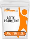 BulkSupplements.com Acetyl L-Carnitine Powder - kuten ALCAR HCl, Carnitine Supplement - Gluteeniton, 1,5 g per tarjoilu, 100g (3.5 oz) (pakkaus 1)