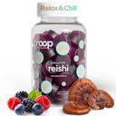 Joukkue Reishi Mushroom Gummies - Rauhoittavia Gummies aikuisille ja lapsille - Focus täydentää stressiä, rentoutumista, Immuuneja tuki - 4000mg Triple-extracted hedelmä-Bery, 60 kreivi
