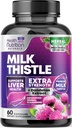 Milk Thistle Supplement Silymarin Marianum & Voikukka Juuri Maksan Terveys Tuki - 9:1 Pura Maksan Cleanse Detox & Korjaus 1000mg Vastaava - Nature Milk Thistle Lisäravinteet - 60 kapselia
