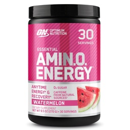 Optimum Nutrition Amino Energy - För träning med grönt te, BCAA, Aminosyror, Keto Friendly, Green Coffee Extract, Energy Powder - Vattenmelon, 30 portioner (Packaging May Vary)
