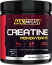 Kreatiini Monohydraatti Powder, Micronized, 5g per palvelin, makuamaton & erittäin liukoinen, Ei täytettä, rakentaa lihas & parantaa suorituskykyä miehille & naisille, 45 tarjoilua